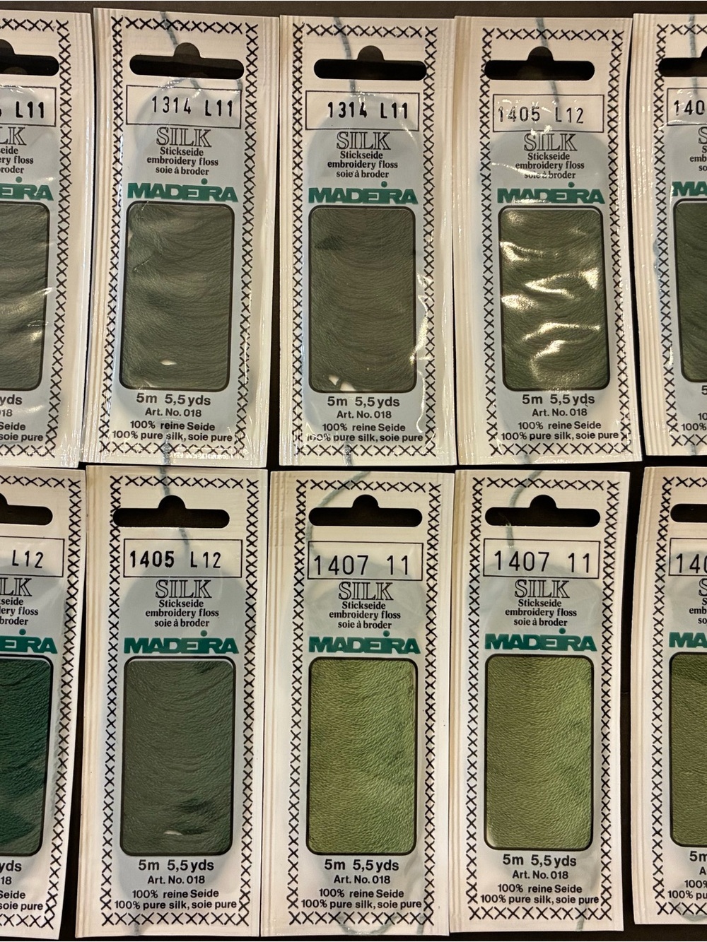Madeira Silk Embroidery Floss Assorted Lot of 10